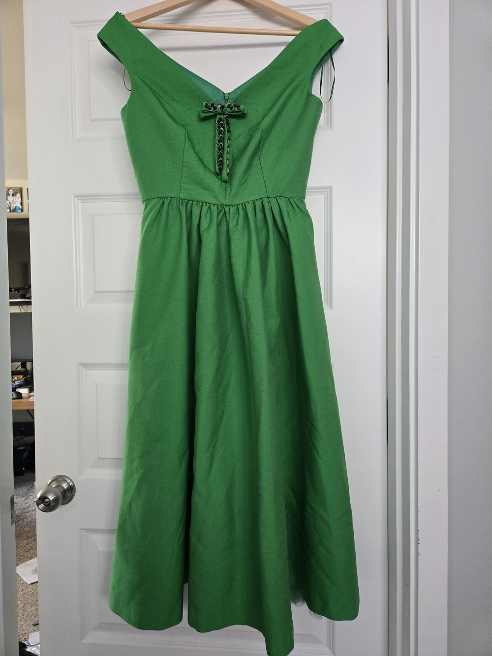 Exquise Green Vintage-Style Fit & Flare Dress